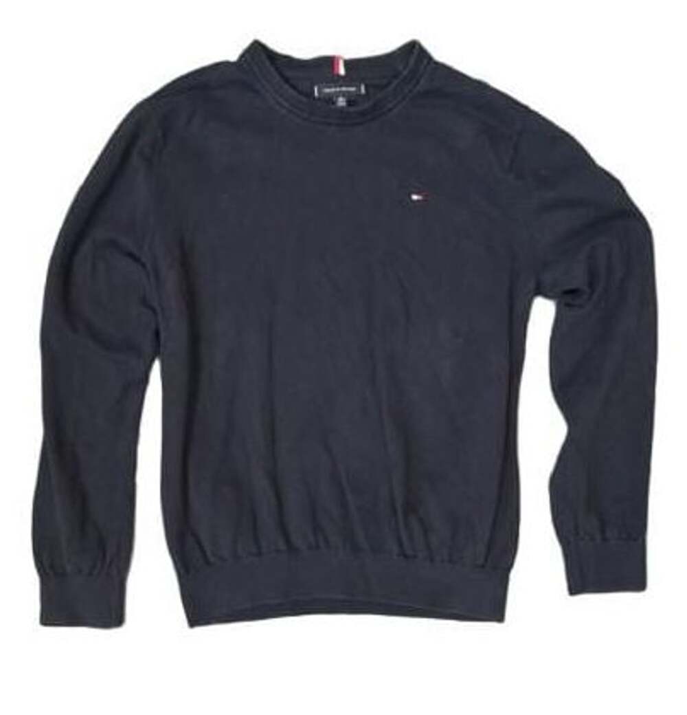 Tommy Hilfiger Crewneck Sweater Size XL Black Cotton Long Sleeve